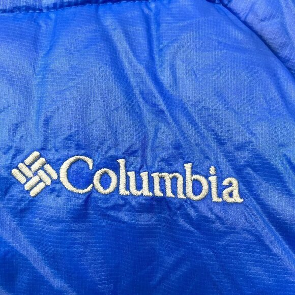 Columbia Women's XS Down Feather Jacket Omni Heat Interchange Turbodown Blue - Picture 8 of 11